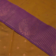 Soft Silk Saree | Yellow with Purple border