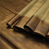 Tissue Silk Saree | Golden With Brown Border