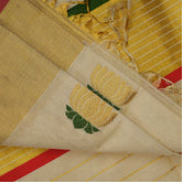 Handloom Tissue Saree With Lotus Print