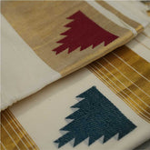 Handloom Cotton Saree With Temple Design