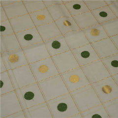 Handloom Cotton Check Saree With Polka Dots