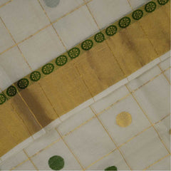 Handloom Cotton Check Saree With Polka Dots