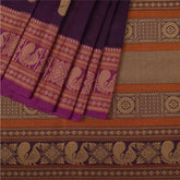 Handloom Cotton Saree with Thread Work | Purple