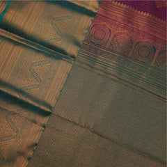 Art Silk Saree | Purple with green border