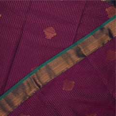 Art Silk Saree | Purple with green border