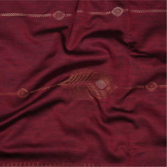 Soft Silk Saree | Wine Red with Green Border