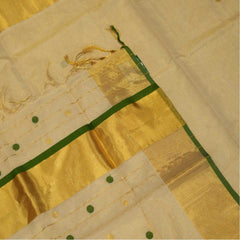 Handloom Tissue Saree With Polka Dots