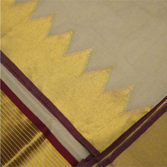 Handloom  Tissue Saree With Temple Border
