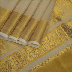 Handloom Tissue Saree With Peacock Jarkad Work
