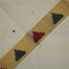 Handloom Cotton Saree With Temple Design