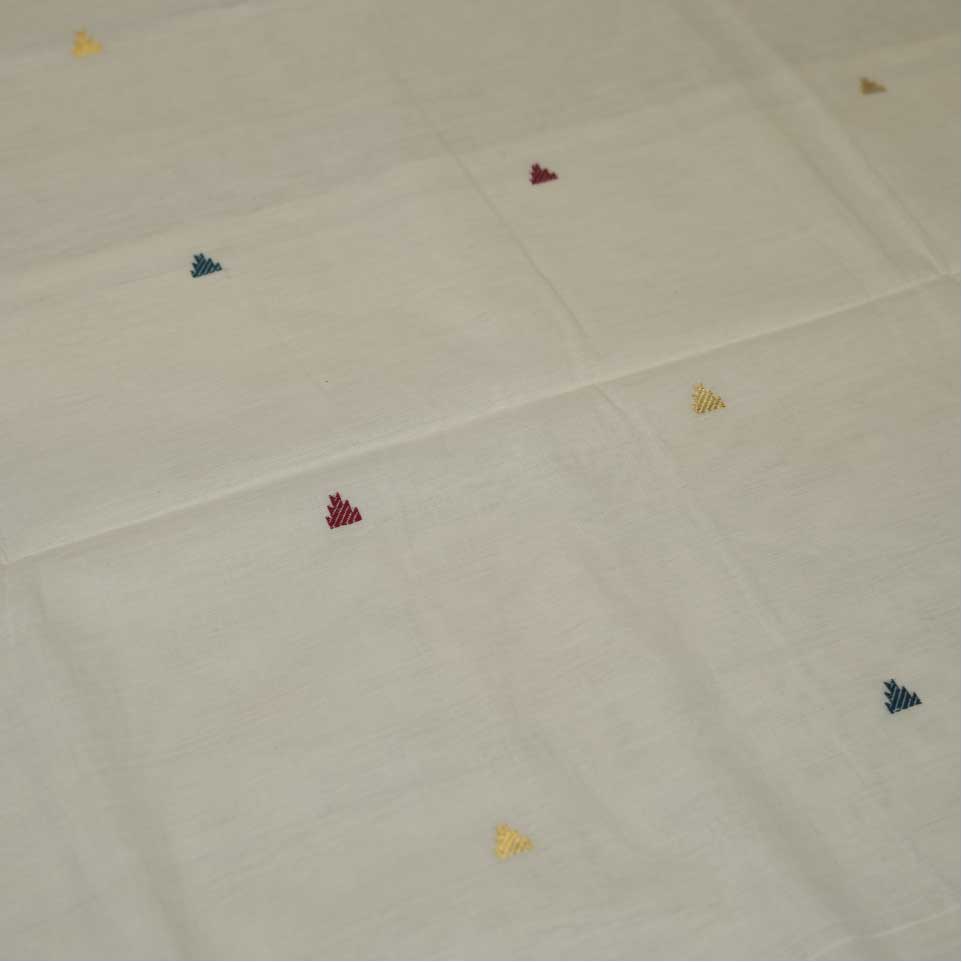Handloom Cotton Saree With Temple Design