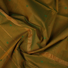 Handloom Cotton Saree with Golden Jerry Bhuta Works