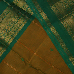 Handloom Cotton Saree with Golden Jerry Bhuta Works