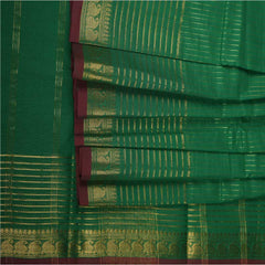 Handloom Cotton Saree | Green