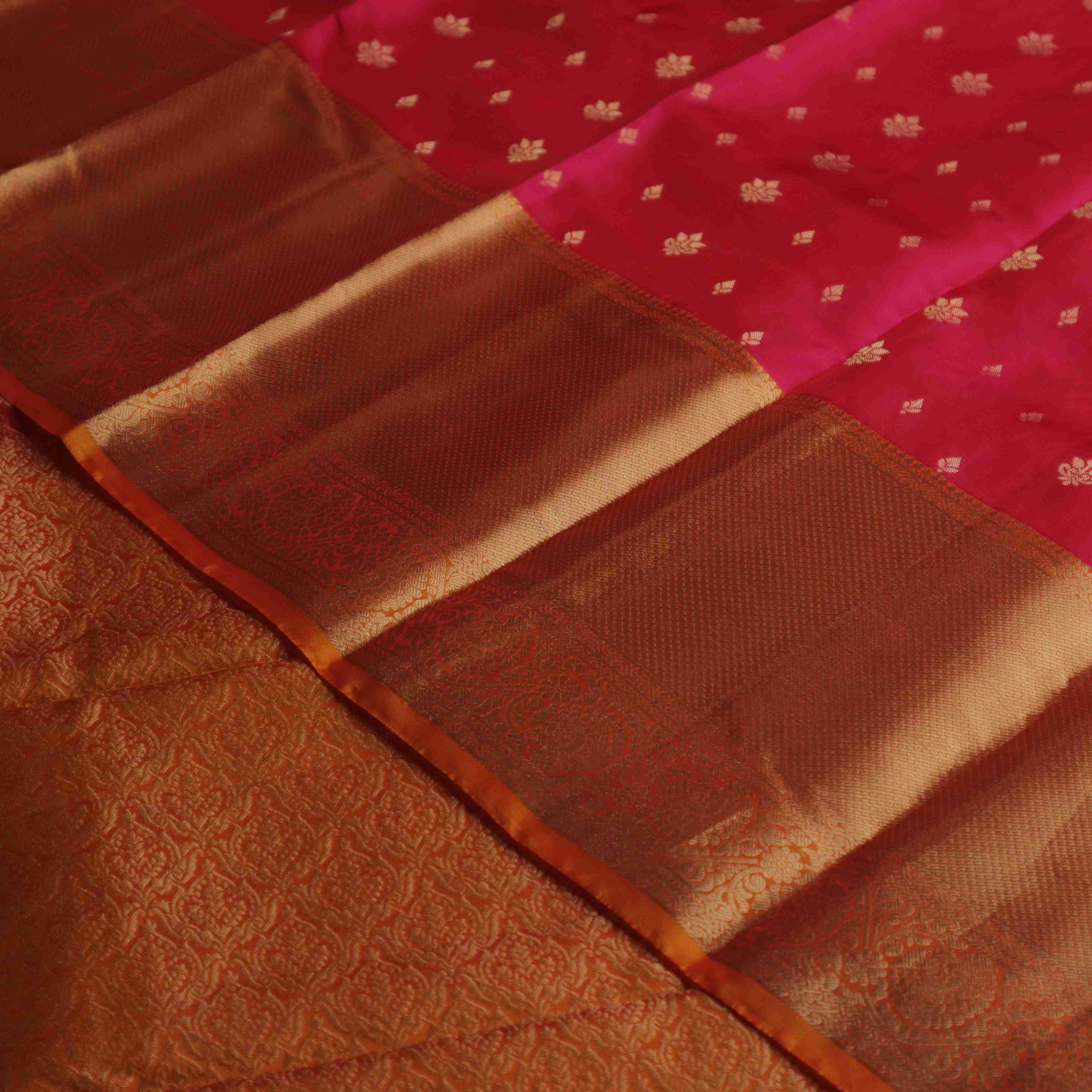 Pure Silk Yellow Rani Pink