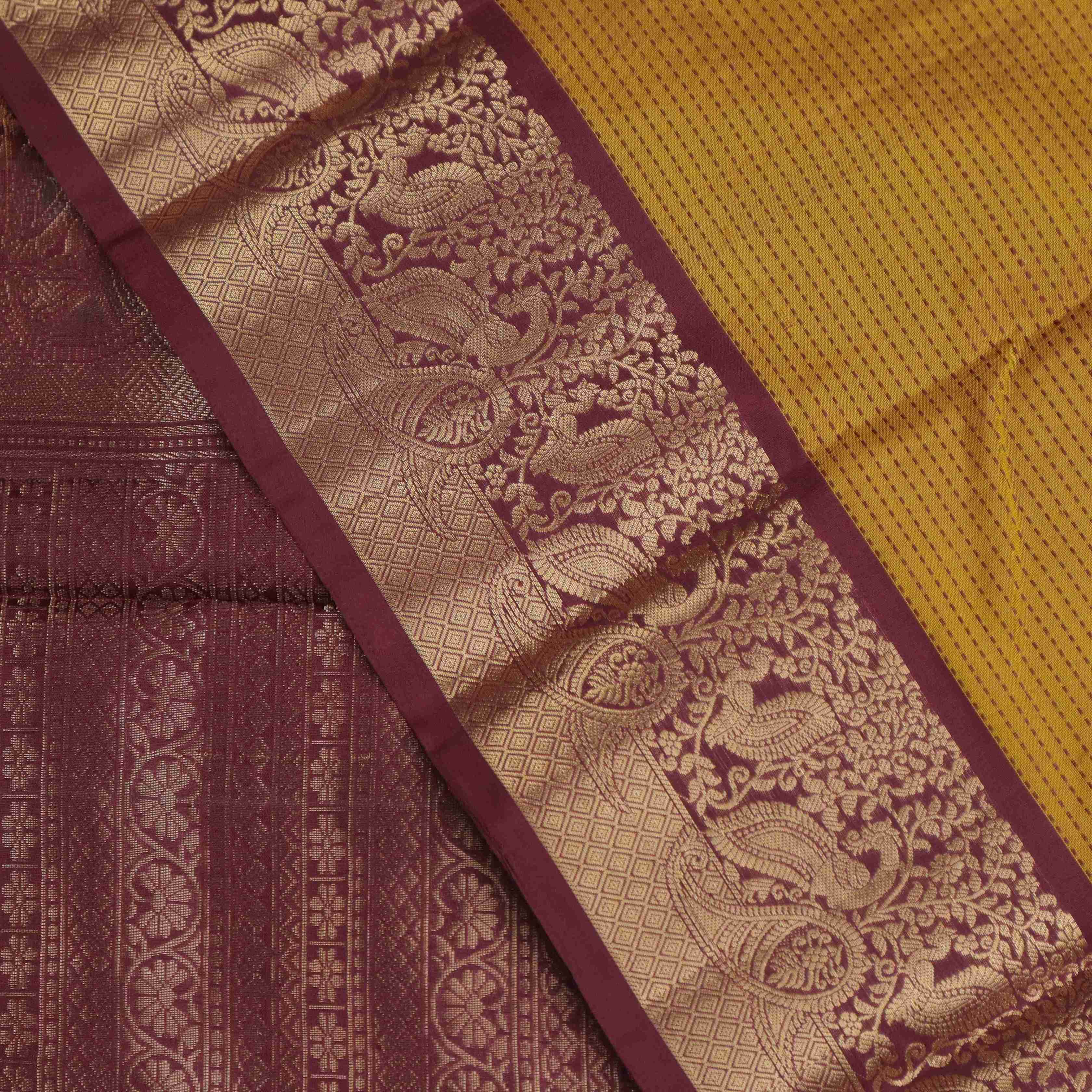 Soft Silk Yellow Wine Red